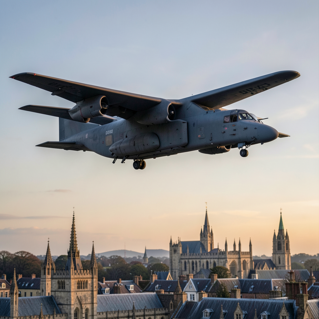 US B-1 Lancer heavy bomber spotted flying low over Oxford on Sunday